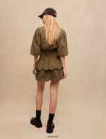 Riietus ee Maje naised broderie anglaise minikleit khaki 6FH8Z4256 - Image 3