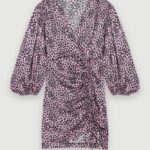 Riietus ee Maje naised drapeeritud leopardimustriline kleit heleroosa leopard 6FH8Z4369