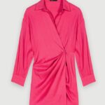 Riietus ee Maje naised drapeeritud minikleit fuksia 6FH8Z4176