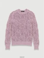 Riietus ee Maje naised heegeldatud kampsun parma violetne 6FH8Z4249