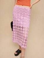 Riietus ee Maje naised heegeldatud midi seelik parma violetne 6FH8Z4240 - Image 3