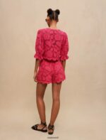 Riietus ee Maje naised kärbitud ažuurne särk fuksia 6FH8Z4192 - Image 5
