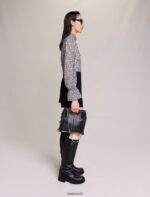 Riietus ee Maje naised krepp-kihiline skort must 6FH8Z4124 - Image 2