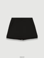 Riietus ee Maje naised krepp-kihiline skort must 6FH8Z4124