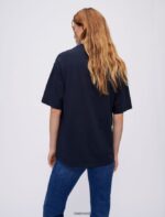 Riietus ee Maje naised laia istuvusega tikitud T-särk merevägi 6FH8Z4442 - Image 4