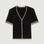 Riietus ee Maje naised liibuv silmkoeline pullover must 6FH8Z487