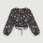 Riietus ee Maje naised lilleline topp lipsuga sinine kimp 6FH8Z4388
