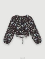 Riietus ee Maje naised lilleline topp lipsuga sinine kimp 6FH8Z4388