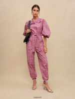 Riietus ee Maje naised lillemustriga kombinesoon fuksia tikitud lilled 6FH8Z4331 - Image 2