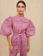 Riietus ee Maje naised lillemustriga kombinesoon fuksia tikitud lilled 6FH8Z4331 - Image 3