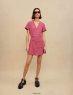 Riietus ee Maje naised lühike tviidkleit lahtise seljaga fuksia 6FH8Z4299 - Image 2