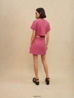 Riietus ee Maje naised lühike tviidkleit lahtise seljaga fuksia 6FH8Z4299 - Image 4