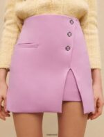Riietus ee Maje naised nööpidega miniseelik parma violetne 6FH8Z4282 - Image 3