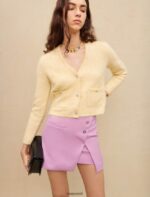 Riietus ee Maje naised nööpidega miniseelik parma violetne 6FH8Z4282 - Image 4