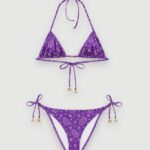 Riietus ee Maje naised Paisley kaheosaline ujumistrikoo lilla bandaan 6FH8Z4149