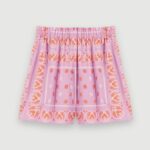 Riietus ee Maje naised paisley mustriga lühikesed püksid roosa bandaan 6FH8Z4153