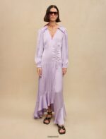 Riietus ee Maje naised pikk vedel satiinist kleit parma violetne 6FH8Z4303 - Image 2
