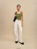 Riietus ee Maje naised seljata crop top khaki 6FH8Z4270 - Image 3