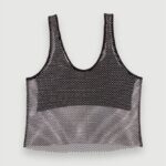 Riietus ee Maje naised teemant top must 6FH8Z4389