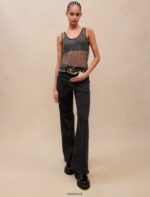 Riietus ee Maje naised teemant top must 6FH8Z4389 - Image 3