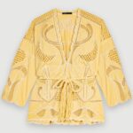 Riietus ee Maje naised tikitud kimono jakk kollane banaan 6FH8Z4211
