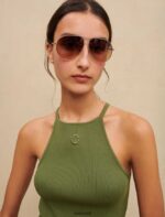 Riietus ee Maje naised tikitud logoga paak khaki 6FH8Z4275 - Image 2