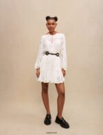 Riietus ee Maje naised tikitud volangidega kleit valge 6FH8Z4184 - Image 3