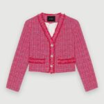Riietus ee Maje naised tviid jakk fuksia 6FH8Z4327
