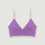 Riietus ee Maje naised tweed crop top lilla 6FH8Z4274