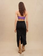 Riietus ee Maje naised tweed crop top lilla 6FH8Z4274 - Image 4