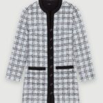 Riietus ee Maje naised tweed-efektiga kleit sinine 6FH8Z4374