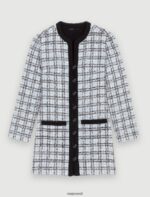 Riietus ee Maje naised tweed-efektiga kleit sinine 6FH8Z4374