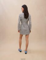 Riietus ee Maje naised tweed-efektiga kleit sinine 6FH8Z4374 - Image 4