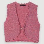 Riietus ee Maje naised tweed kärbitud top roosa 6FH8Z4305