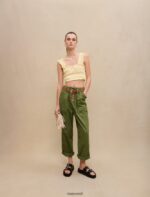 Riietus ee Maje naised volangidega crop top kollane 6FH8Z4162 - Image 3