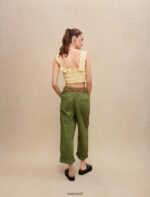 Riietus ee Maje naised volangidega crop top kollane 6FH8Z4162 - Image 4