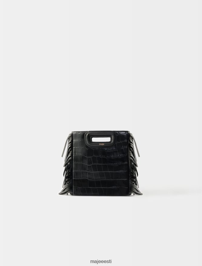 tarvik ee Maje naised Croc-reljeefse nahaga mini m kott must 6FH8Z4452 - Image 2