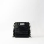 tarvik ee Maje naised Croc-reljeefse nahaga mini m kott must 6FH8Z4452