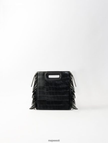 tarvik ee Maje naised Croc-reljeefse nahaga mini m kott must 6FH8Z4452