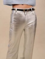 tarvik ee Maje naised läänelik skinny nahast vöö must 6FH8Z4541 - Image 6