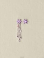 tarvik ee Maje naised lillad lillelised kõrvarõngad parma violetne 6FH8Z4538